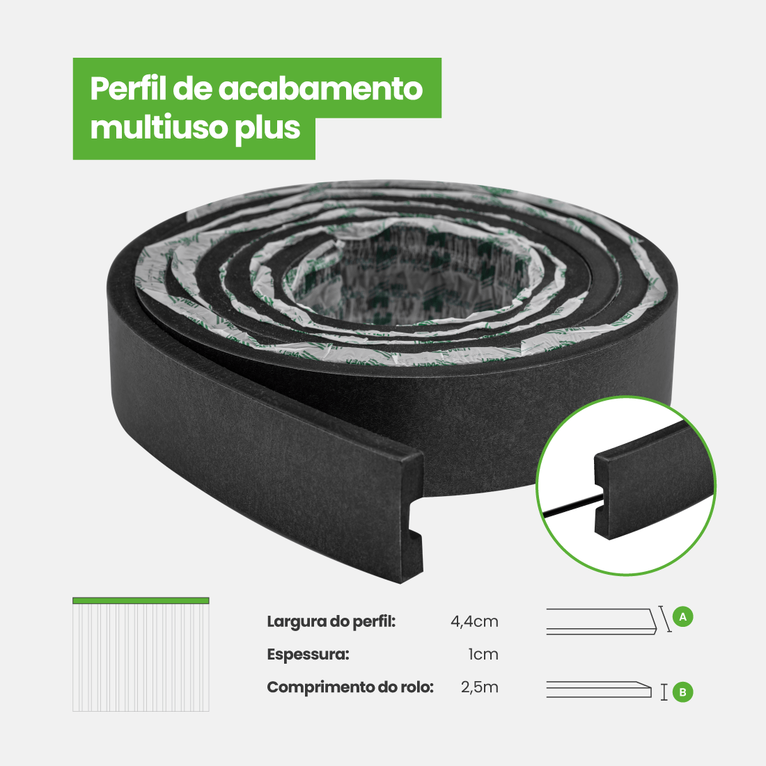 Perfil de Acabamento Autocolante | Linha Urban+