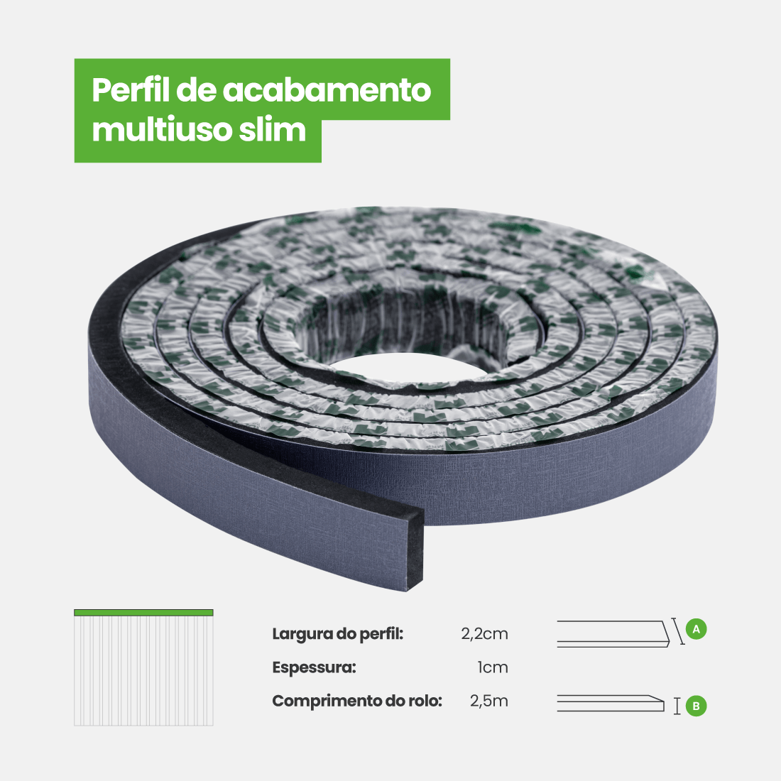 Perfil de Acabamento Autocolante | Linha Urban