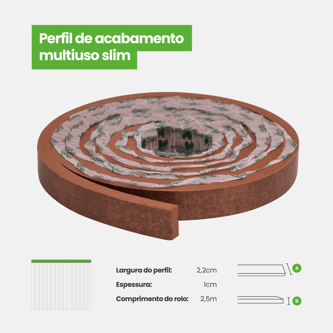 Perfil de Acabamento Autocolante | Linha Urban