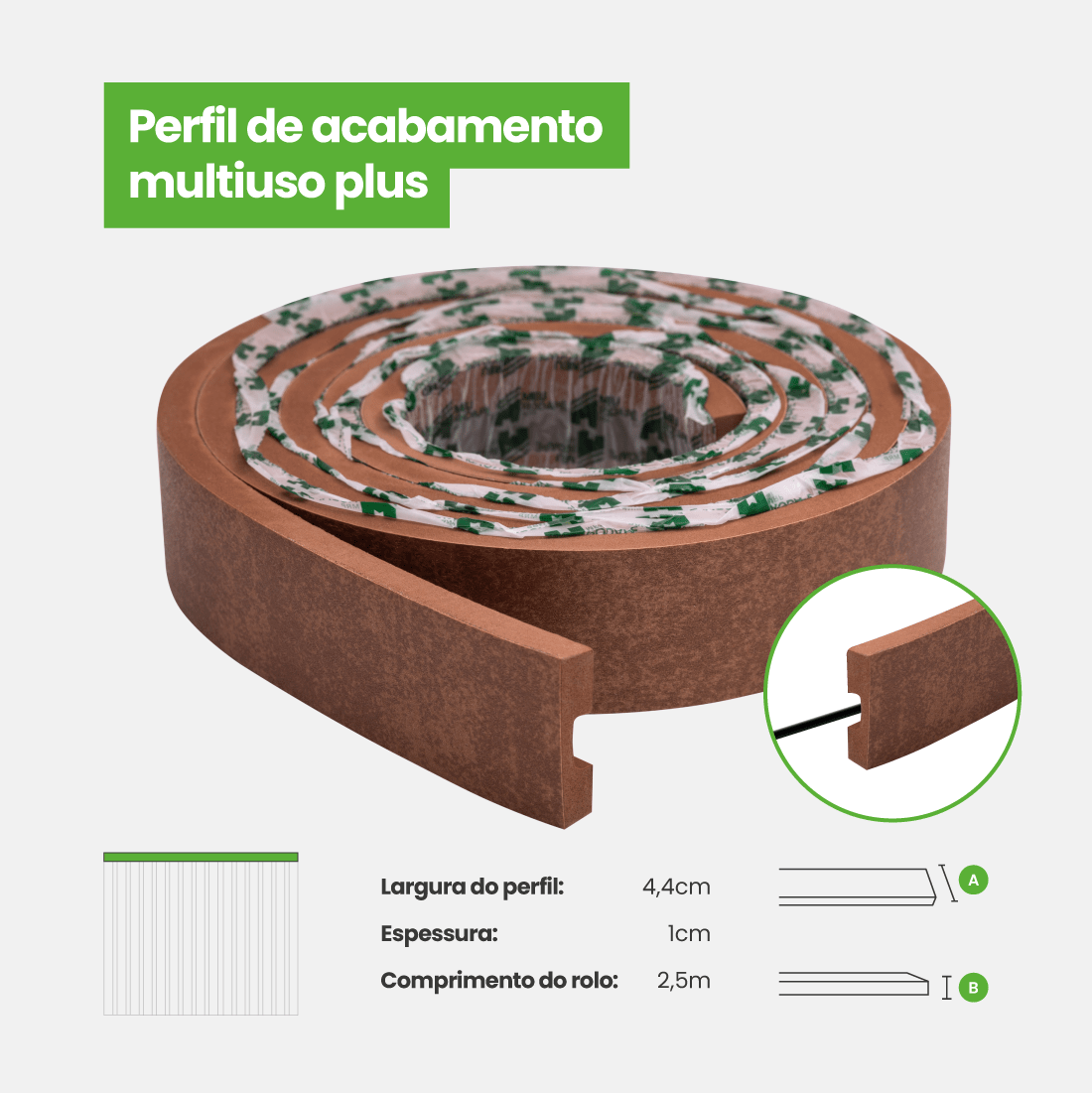 Perfil de Acabamento Autocolante | Linha Urban+