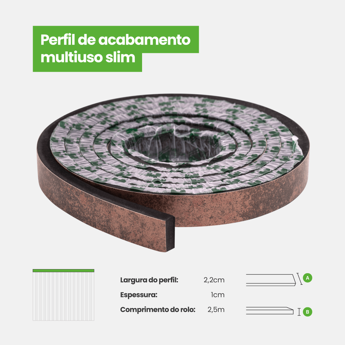 Perfil de Acabamento Autocolante | Linha Urban