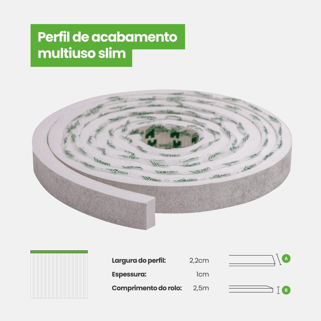 Perfil de Acabamento Autocolante | Linha Urban