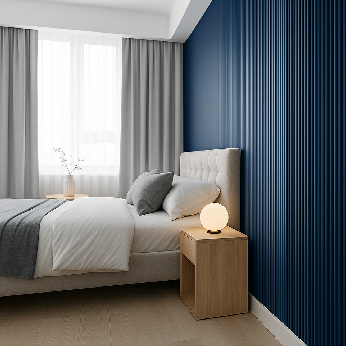 Painel Ripado Autocolante de EVA Branco | Linha POP