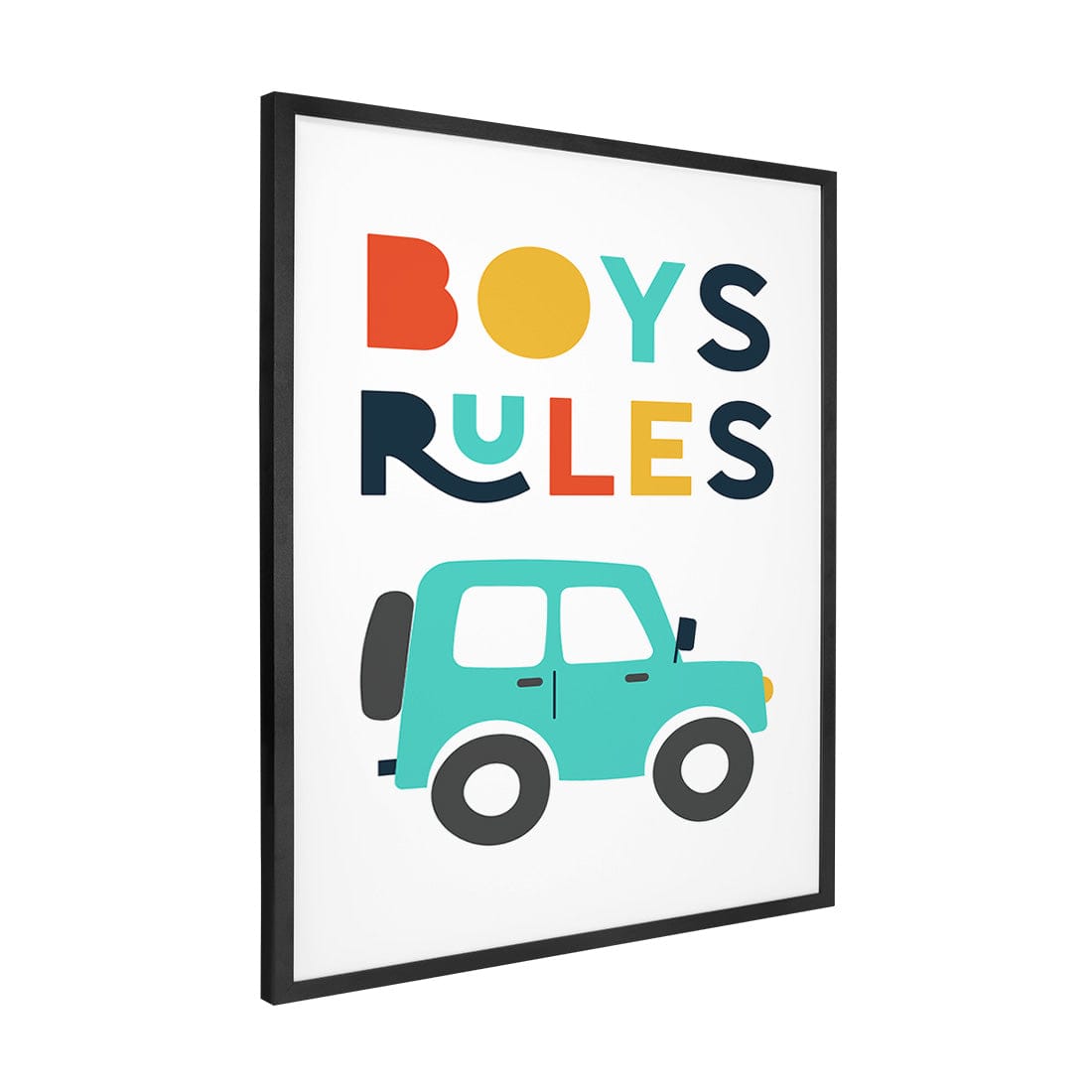 Quadro Decorativo Boys Rules | Aline Gomes Gonçalves - Meu Rodapé