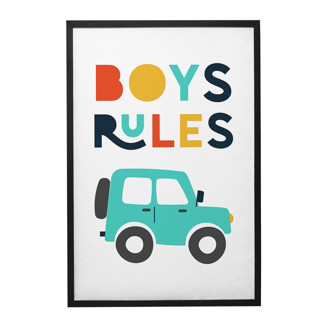 Quadro Decorativo Boys Rules | Aline Gomes Gonçalves - Meu Rodapé
