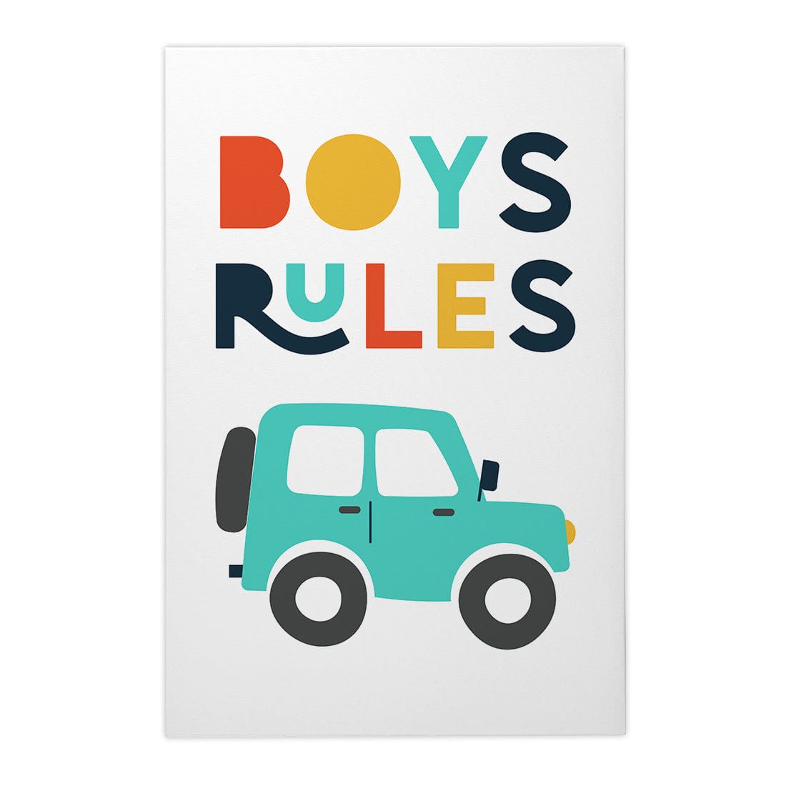 Quadro Decorativo Boys Rules | Aline Gomes Gonçalves - Meu Rodapé