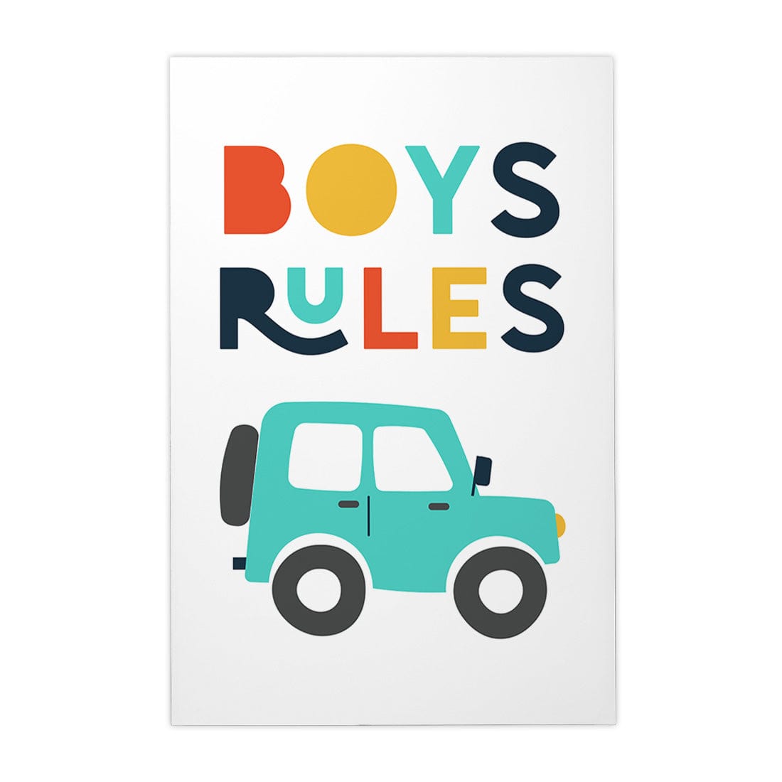 Quadro Decorativo Boys Rules | Aline Gomes Gonçalves - Meu Rodapé