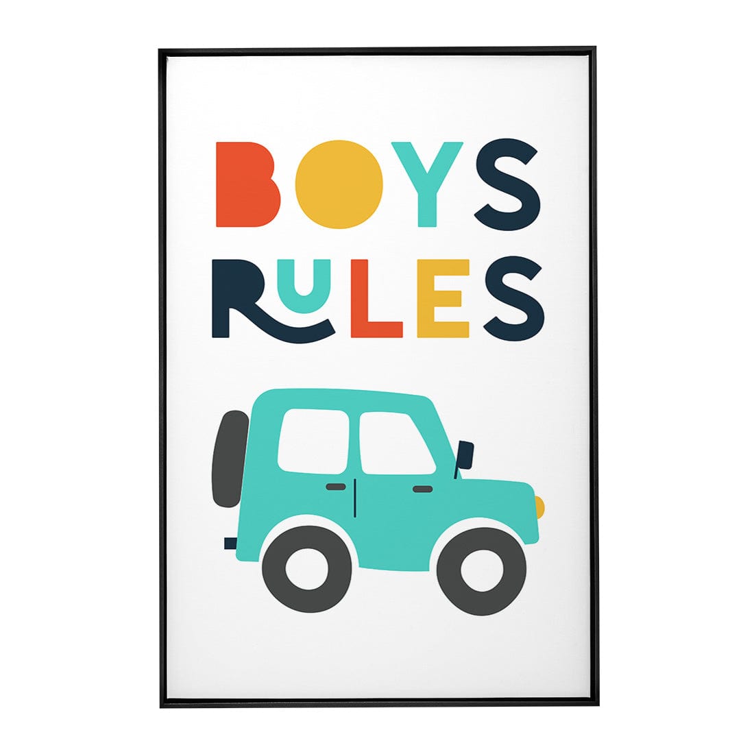 Quadro Decorativo Boys Rules | Aline Gomes Gonçalves - Meu Rodapé