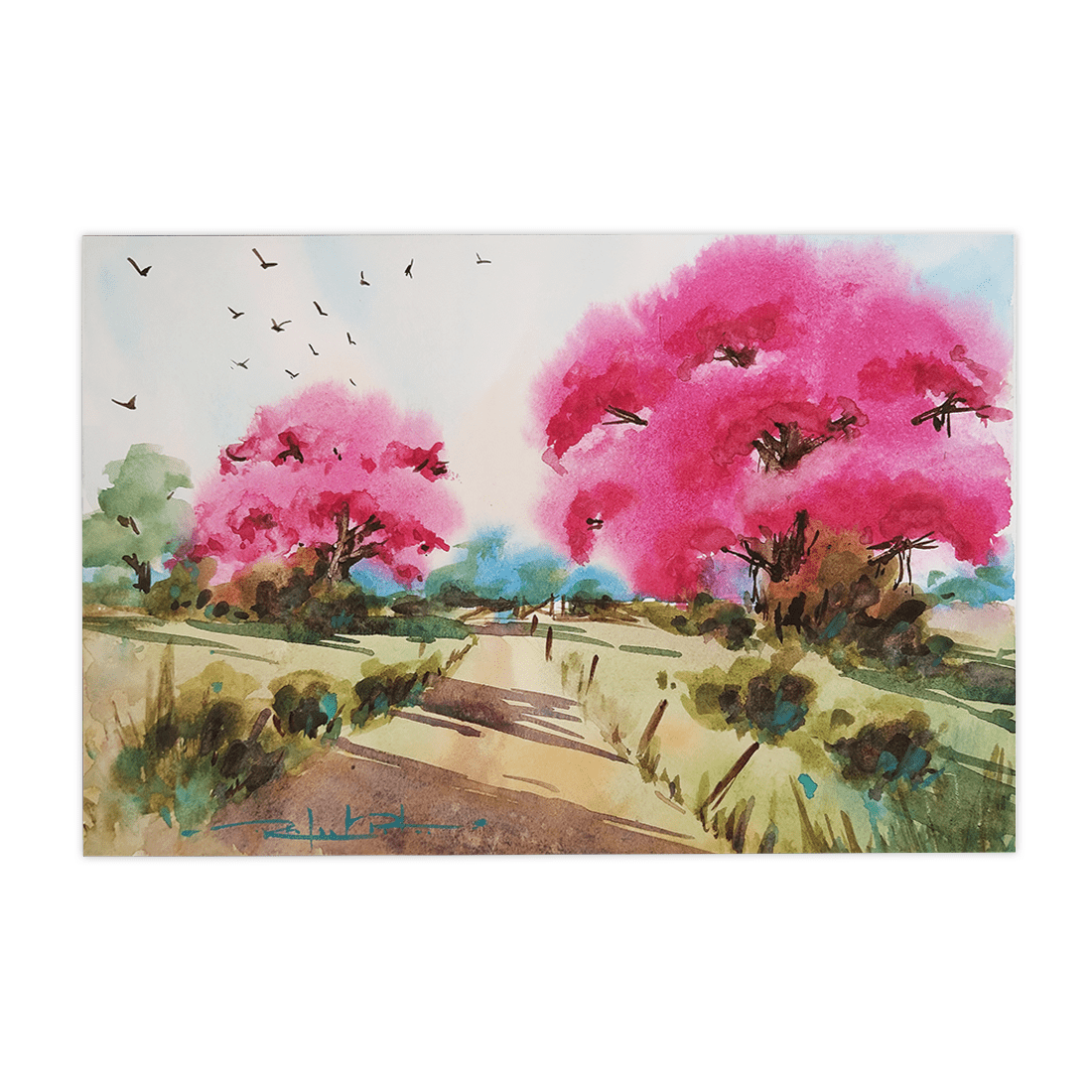 Quadro Decorativo Caminho da Flores | Rafael Pita - Meu Rodapé