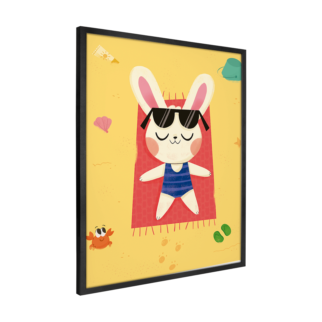 Quadro Decorativo Coelinho na Praia | Luana Estela - Meu Rodapé