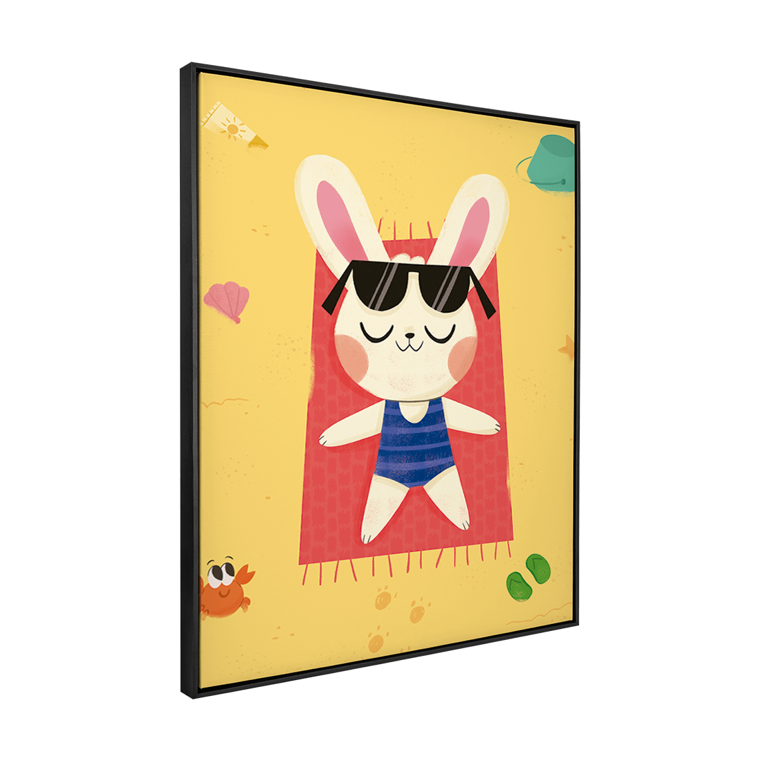 Quadro Decorativo Coelinho na Praia | Luana Estela - Meu Rodapé