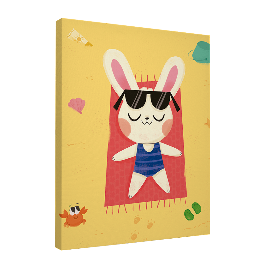 Quadro Decorativo Coelinho na Praia | Luana Estela - Meu Rodapé