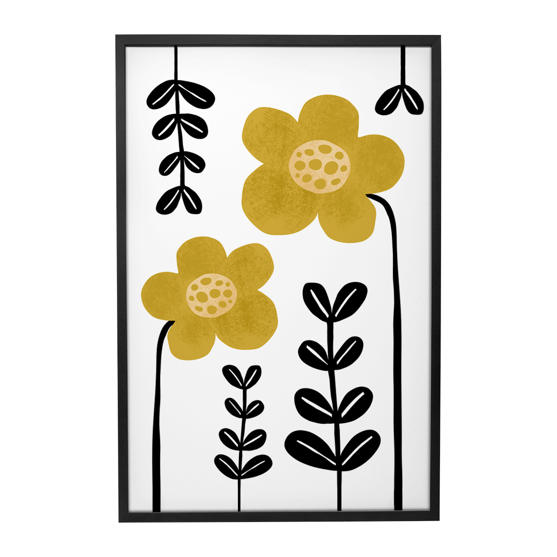 Quadro Decorativo Flores Amarelas 2 | Rafa Harger - Meu Rodapé