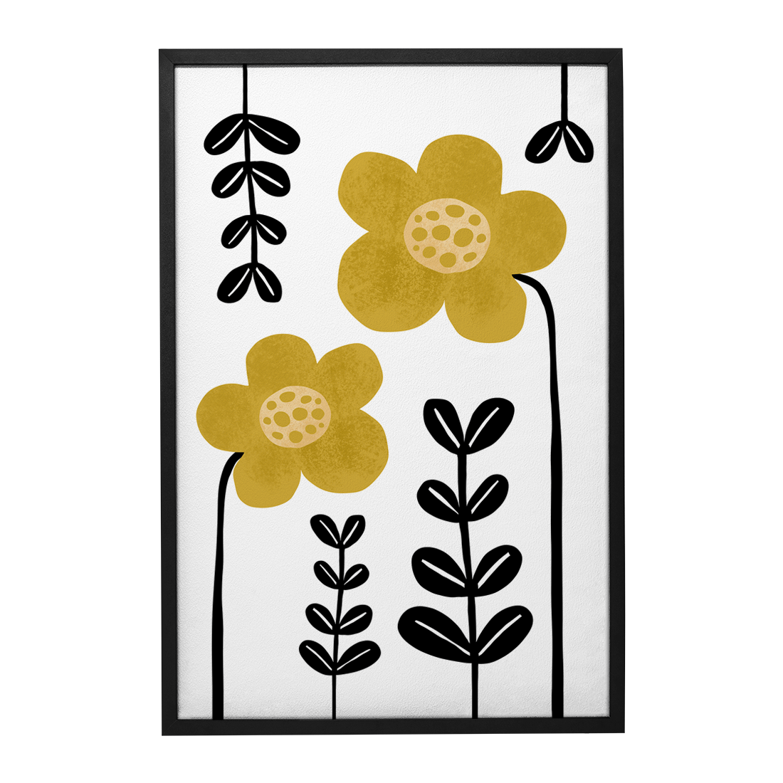 Quadro Decorativo Flores Amarelas 2 | Rafa Harger - Meu Rodapé