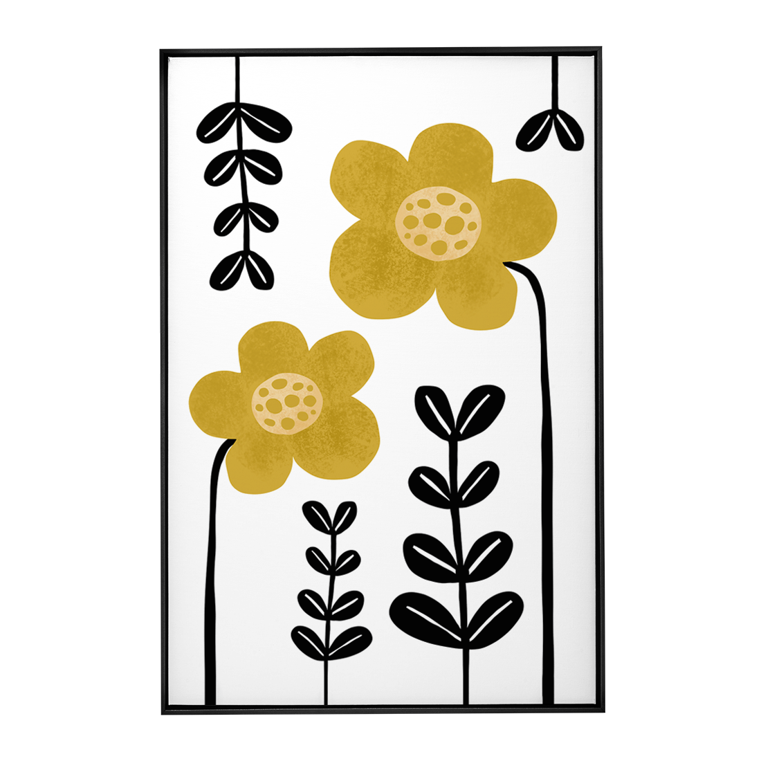 Quadro Decorativo Flores Amarelas 2 | Rafa Harger - Meu Rodapé
