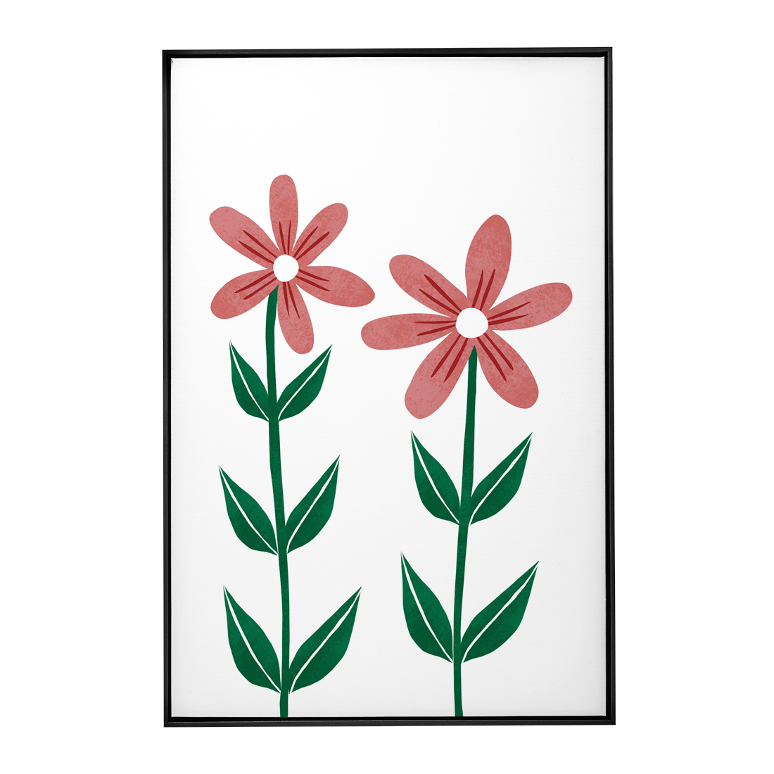 Quadro Decorativo Flores Vermelhas 3 | Rafa Harger - Meu Rodapé