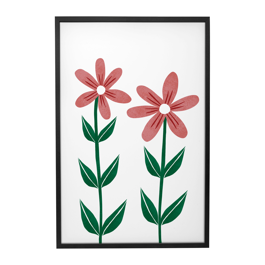 Quadro Decorativo Flores Vermelhas 3 | Rafa Harger - Meu Rodapé