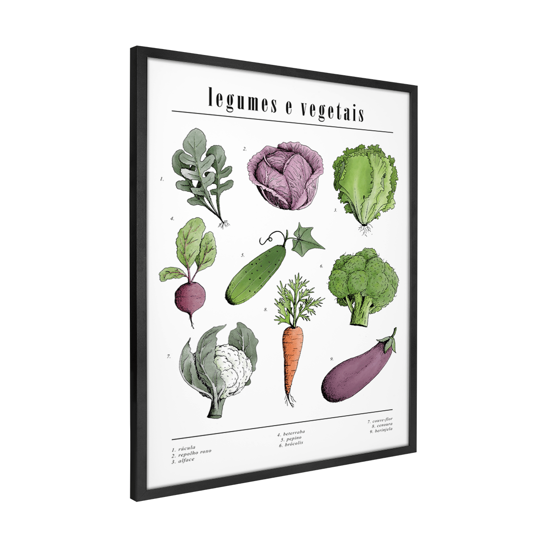 Quadro Decorativo Legumes | Chrystian Perottoni - Meu Rodapé