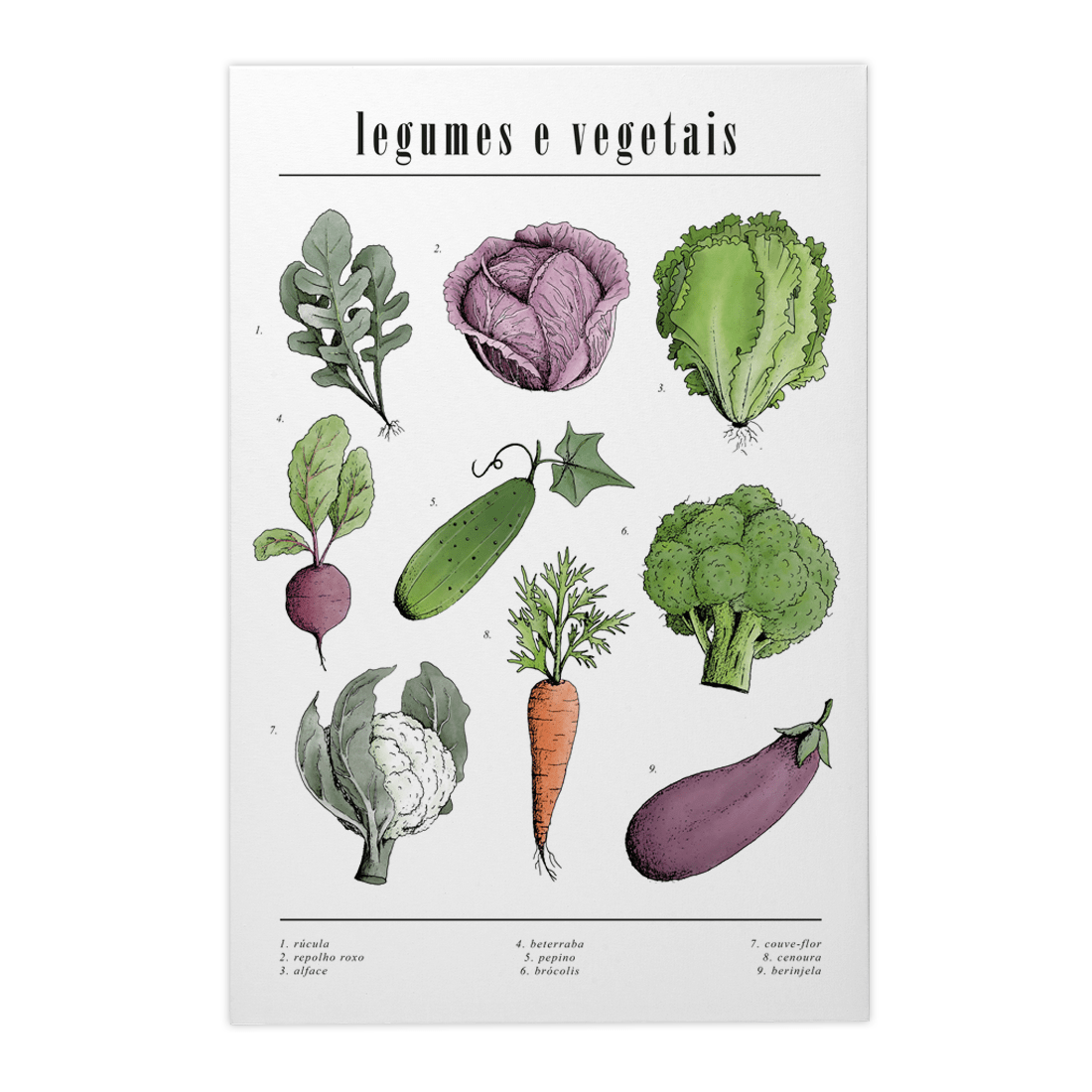 Quadro Decorativo Legumes | Chrystian Perottoni - Meu Rodapé