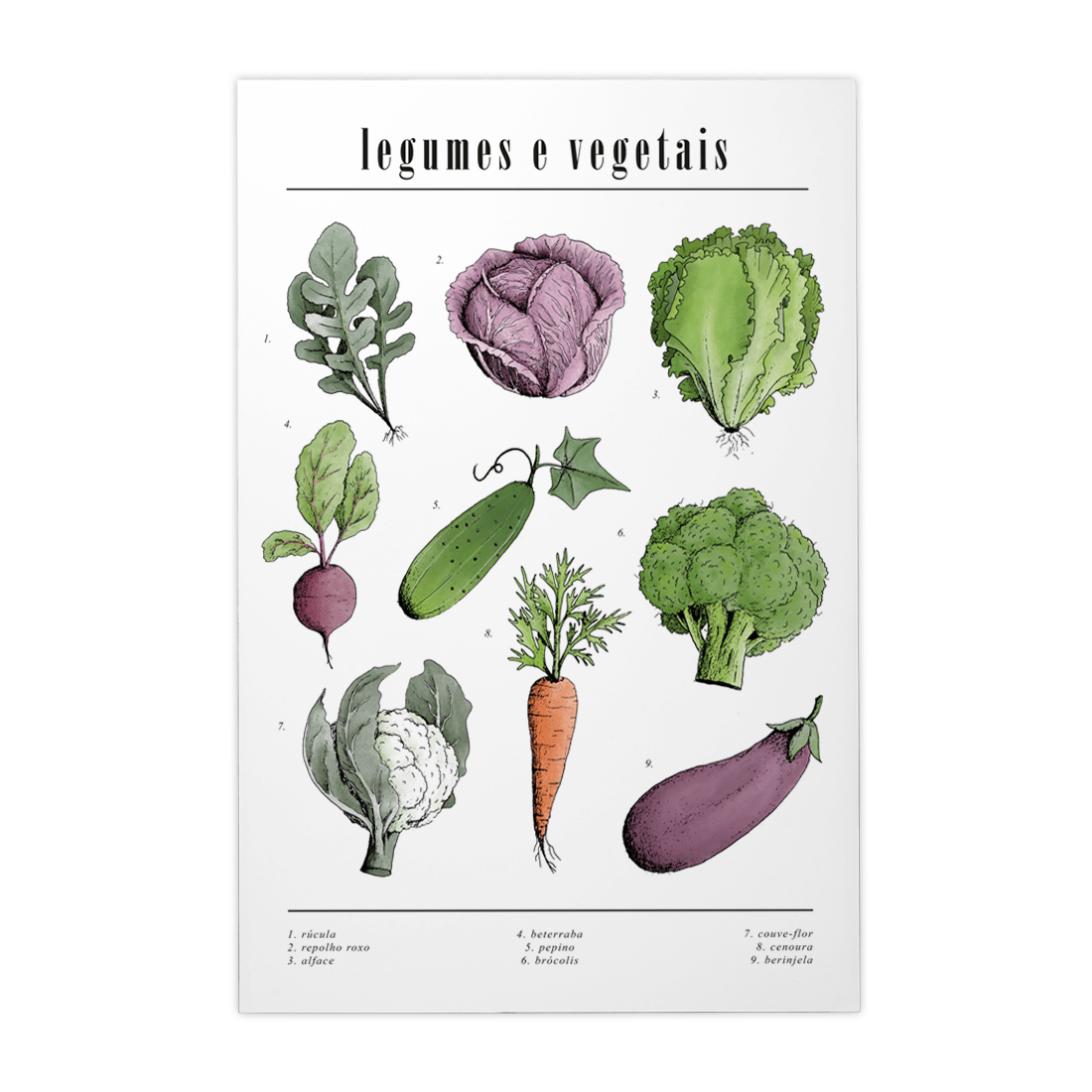 Quadro Decorativo Legumes | Chrystian Perottoni - Meu Rodapé