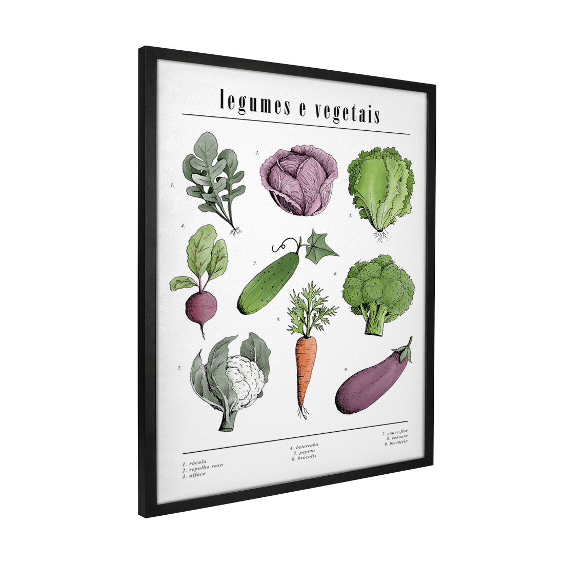 Quadro Decorativo Legumes | Chrystian Perottoni - Meu Rodapé