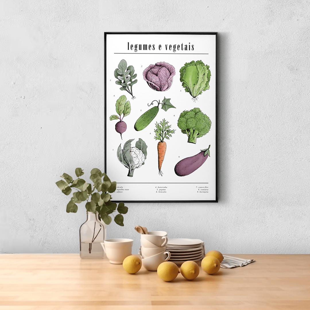 Quadro Decorativo Legumes | Chrystian Perottoni - Meu Rodapé