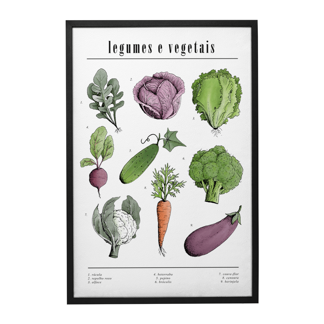 Quadro Decorativo Legumes | Chrystian Perottoni - Meu Rodapé