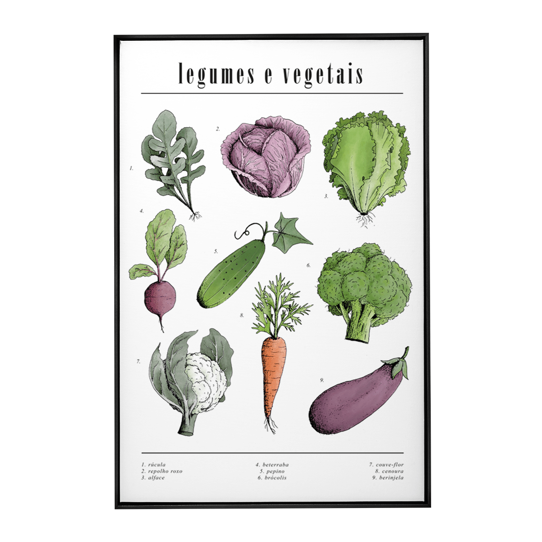 Quadro Decorativo Legumes | Chrystian Perottoni - Meu Rodapé