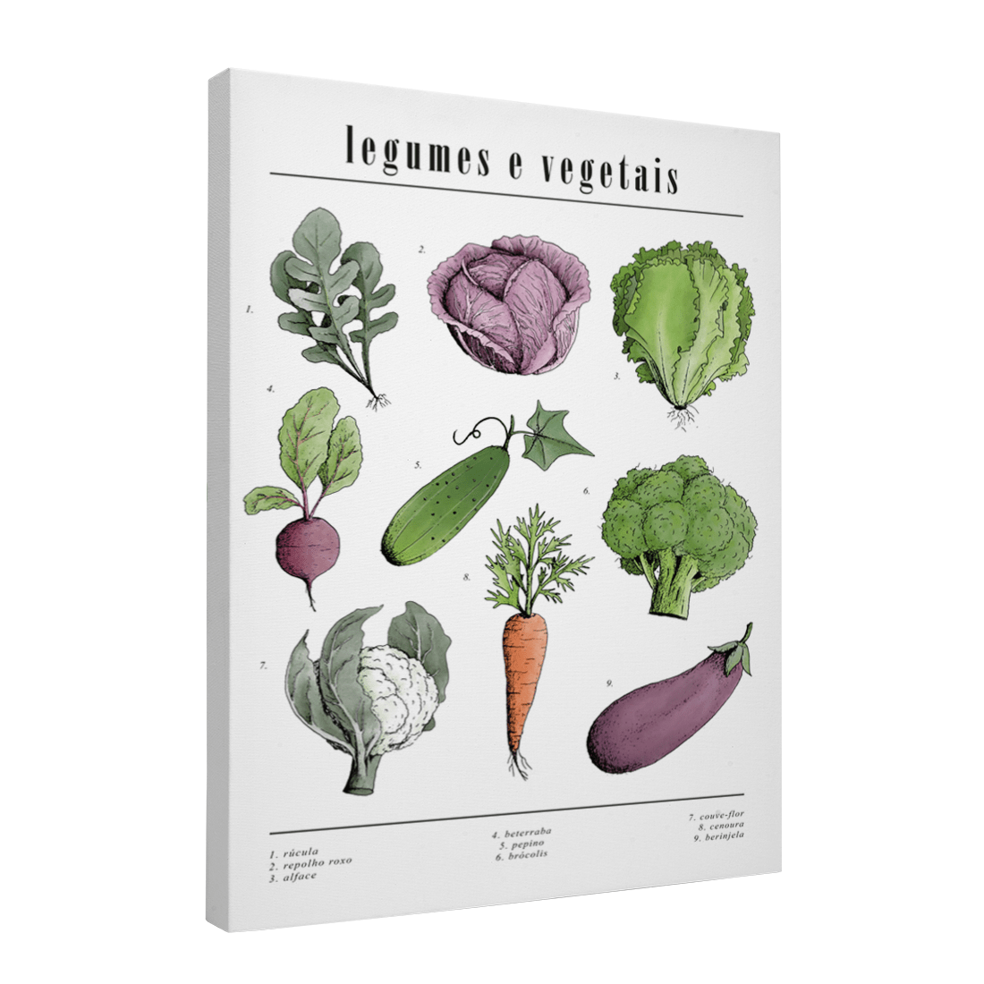 Quadro Decorativo Legumes | Chrystian Perottoni - Meu Rodapé