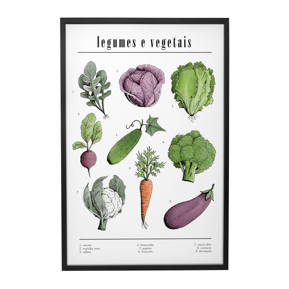 Quadro Decorativo Legumes | Chrystian Perottoni - Meu Rodapé
