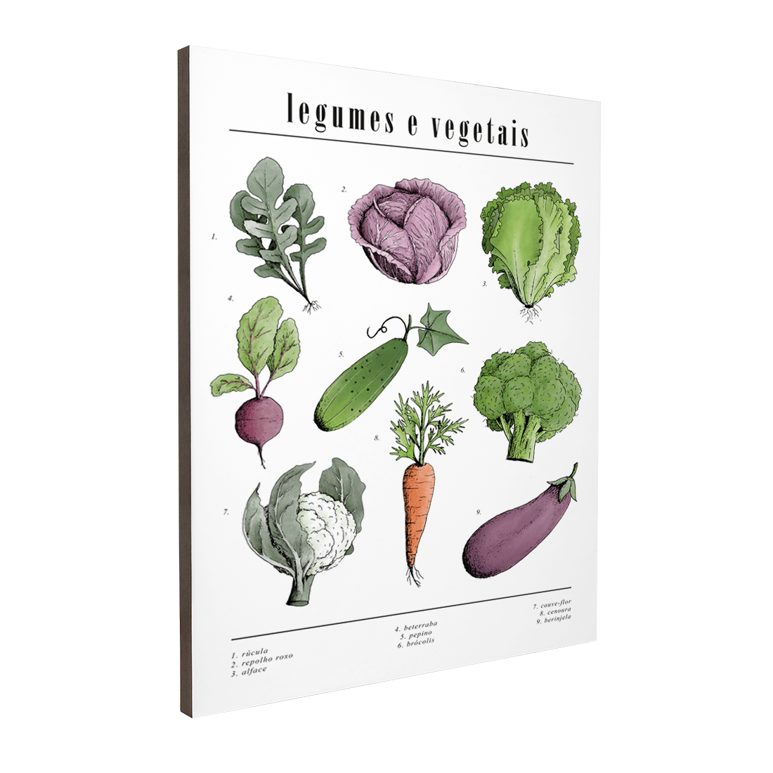 Quadro Decorativo Legumes | Chrystian Perottoni - Meu Rodapé