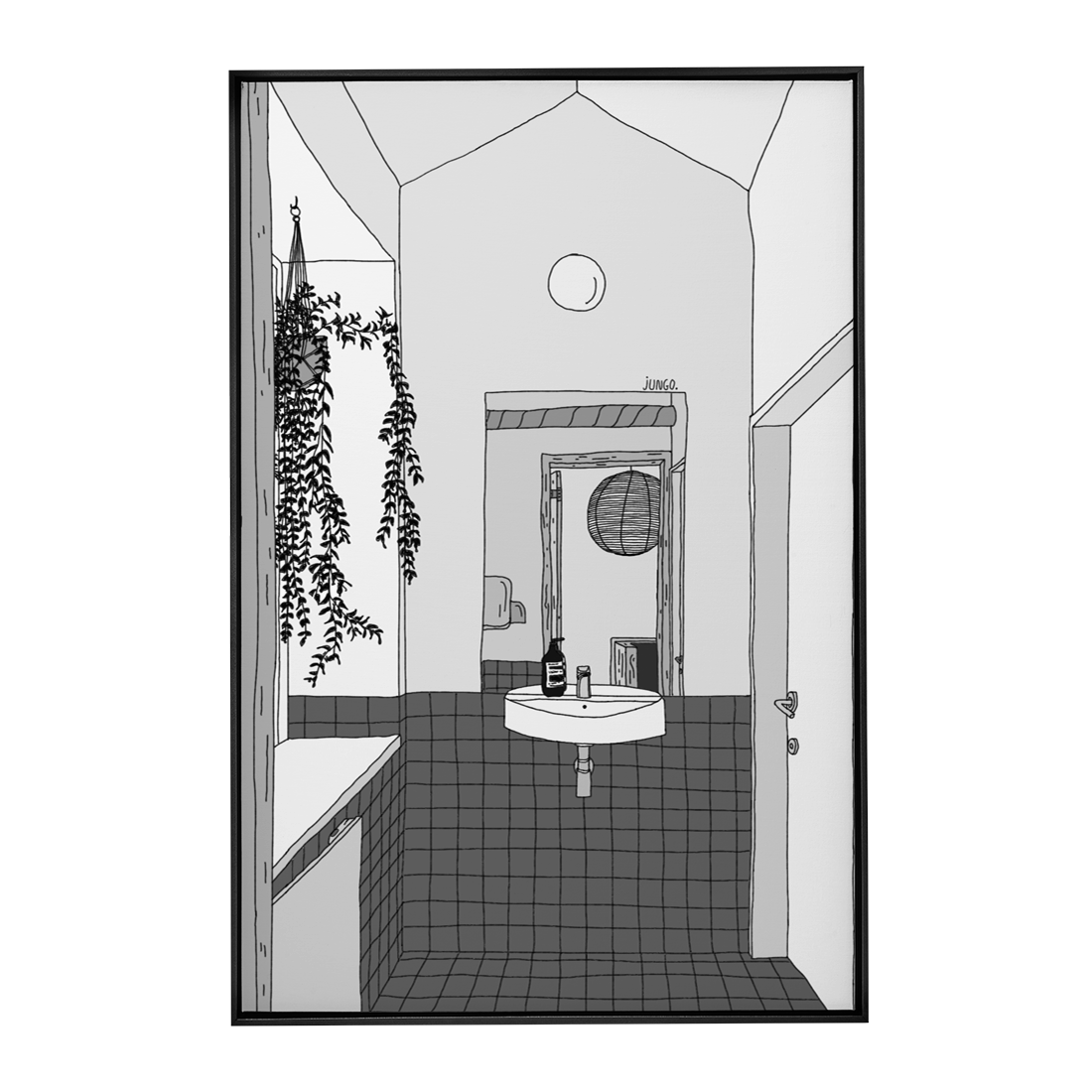 Quadro Decorativo Reflexo | Jungo - Meu Rodapé