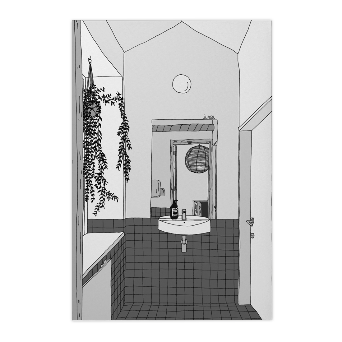 Quadro Decorativo Reflexo | Jungo - Meu Rodapé