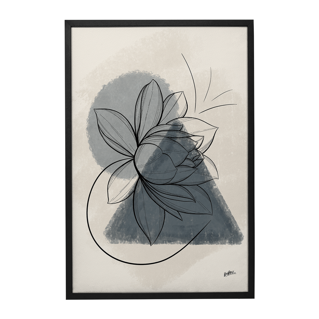 Quadro Decorativo Tríade Azul | BiBox - Meu Rodapé