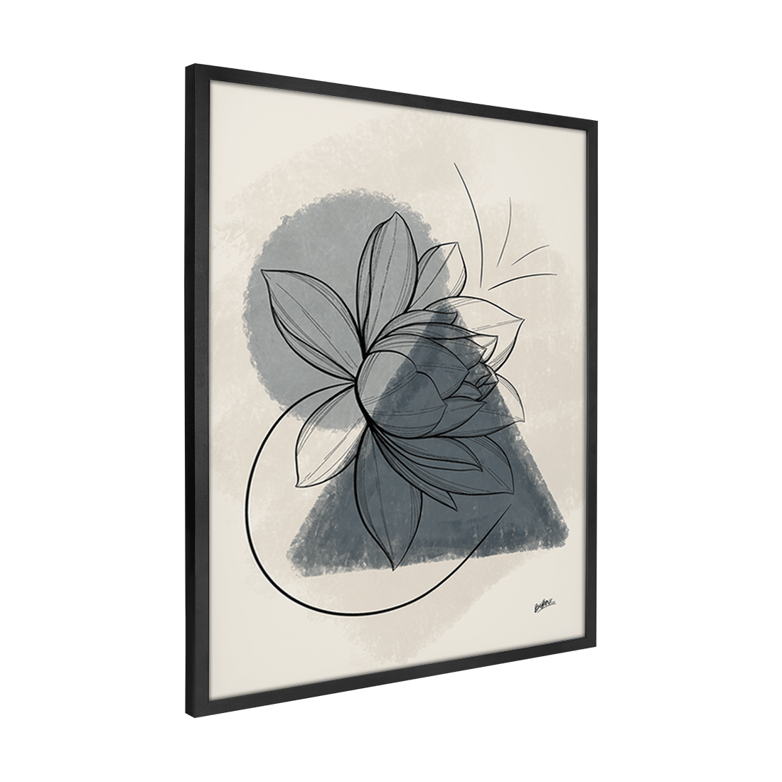 Quadro Decorativo Tríade Azul | BiBox - Meu Rodapé