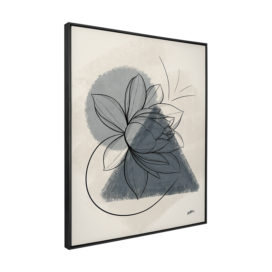 Quadro Decorativo Tríade Azul | BiBox - Meu Rodapé