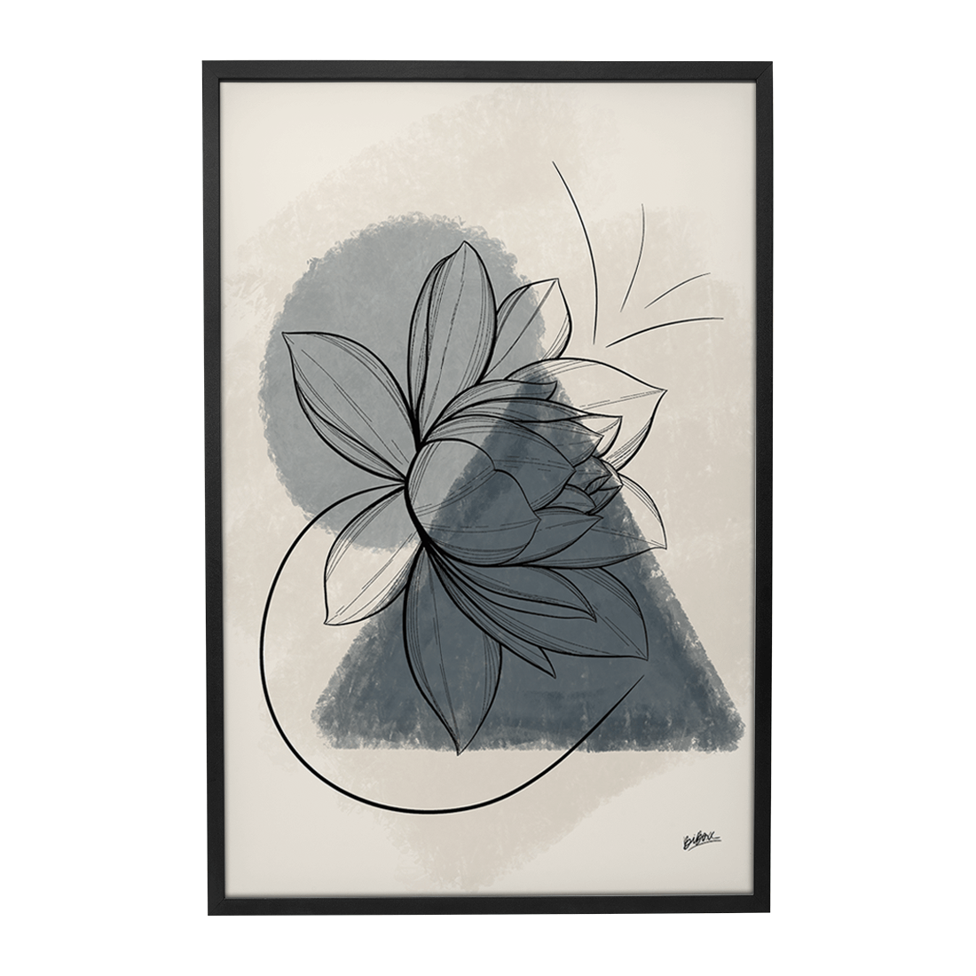Quadro Decorativo Tríade Azul | BiBox - Meu Rodapé