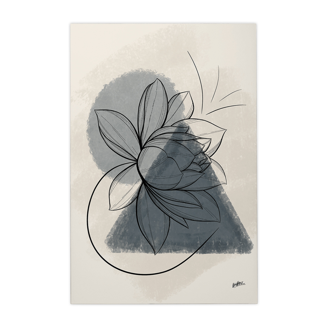 Quadro Decorativo Tríade Azul | BiBox - Meu Rodapé