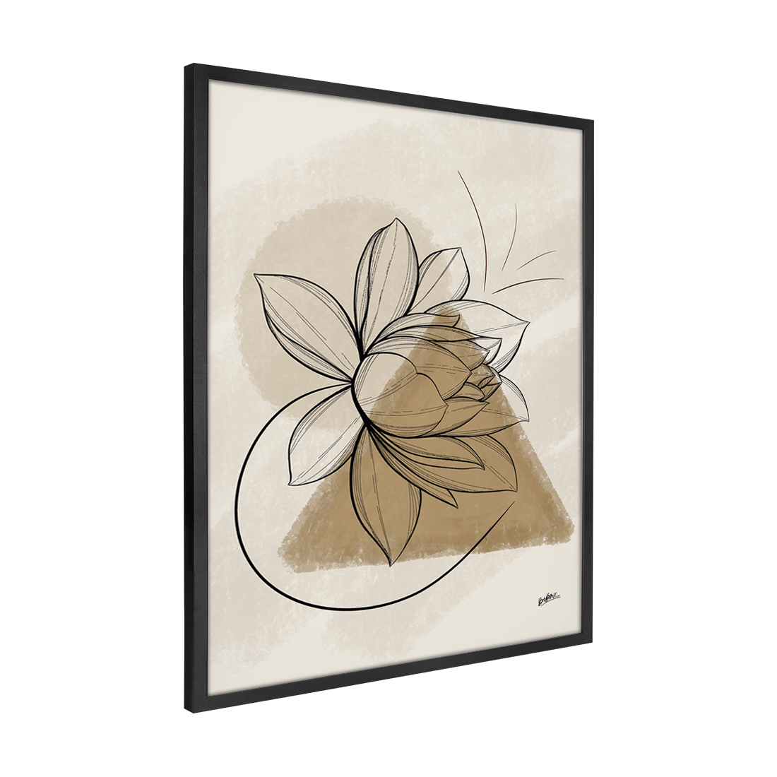 Quadro Decorativo Tríade Bege | BiBox - Meu Rodapé