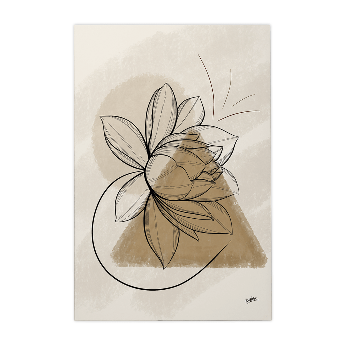 Quadro Decorativo Tríade Bege | BiBox - Meu Rodapé
