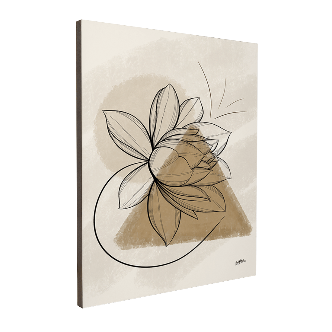 Quadro Decorativo Tríade Bege | BiBox - Meu Rodapé