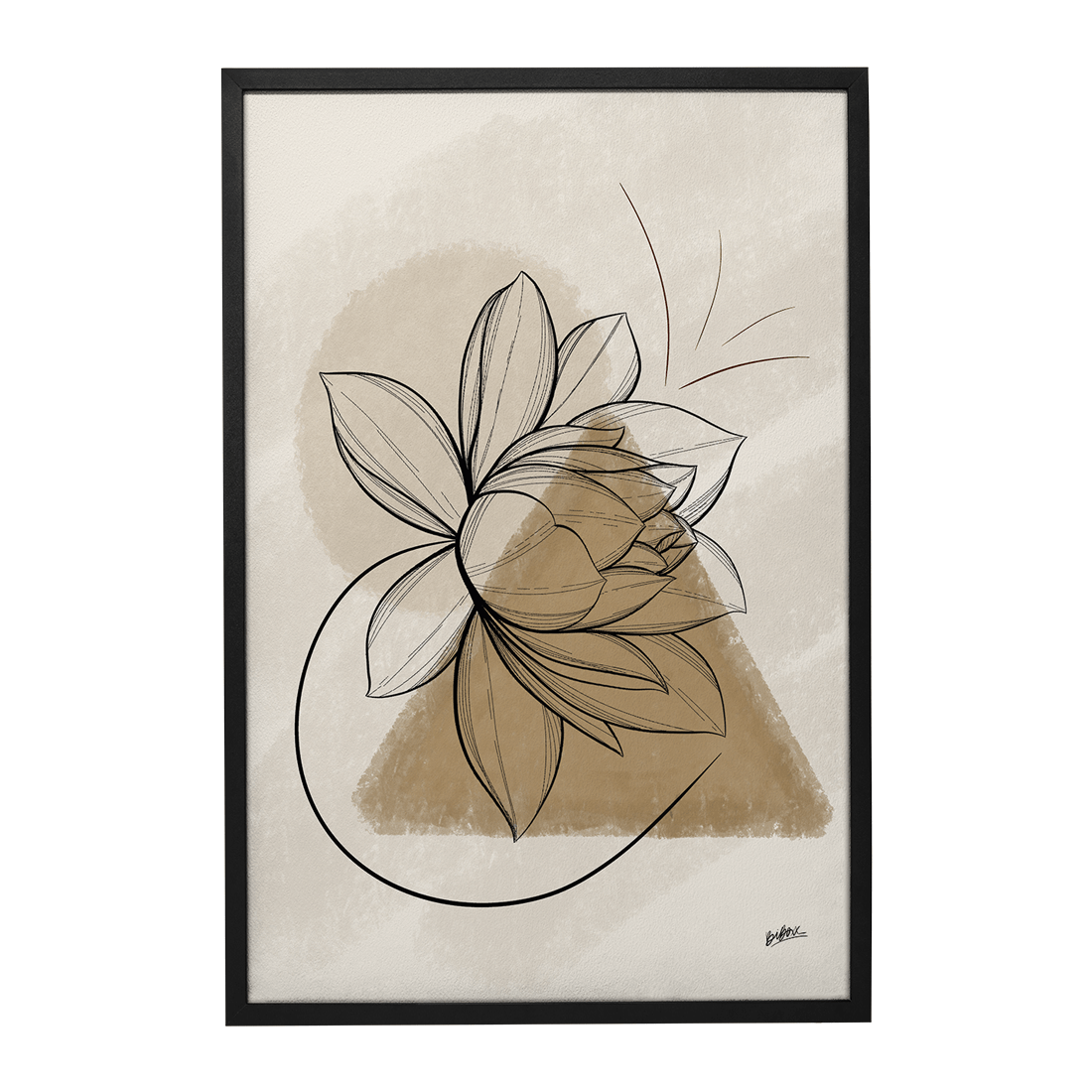 Quadro Decorativo Tríade Bege | BiBox - Meu Rodapé