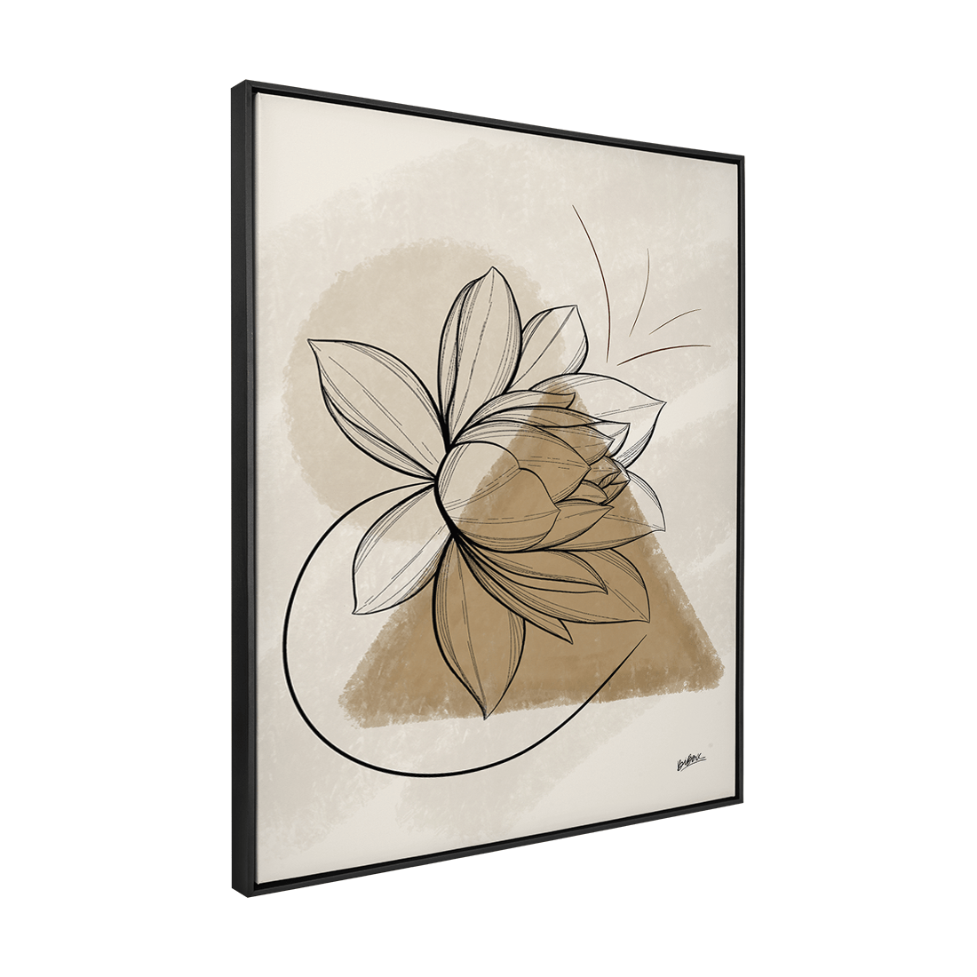 Quadro Decorativo Tríade Bege | BiBox - Meu Rodapé