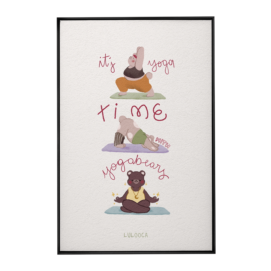 Quadro Decorativo Yoga Bears | Luana Gurgel - Meu Rodapé