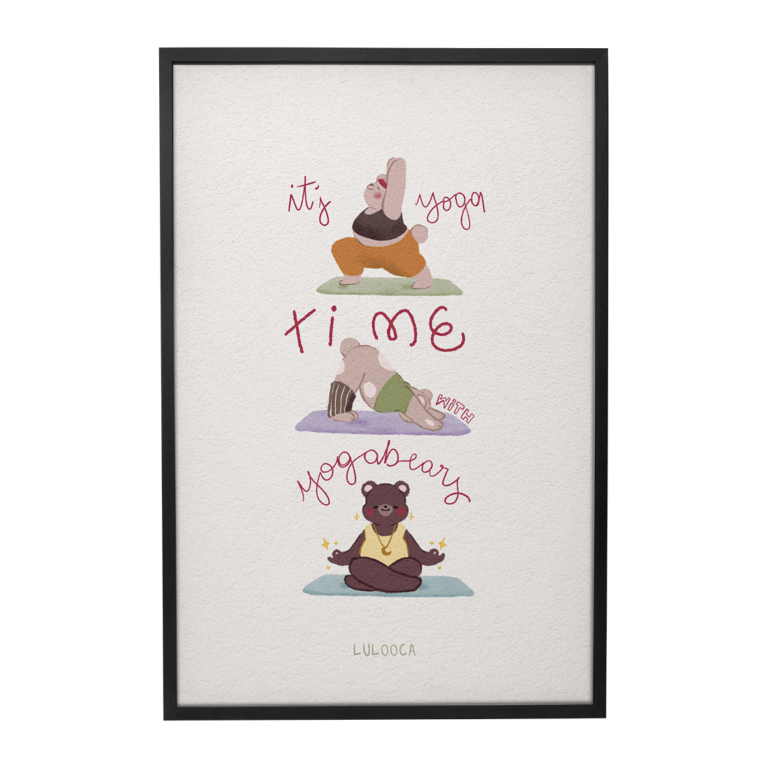 Quadro Decorativo Yoga Bears | Luana Gurgel - Meu Rodapé
