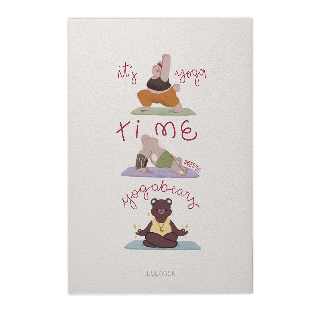Quadro Decorativo Yoga Bears | Luana Gurgel - Meu Rodapé