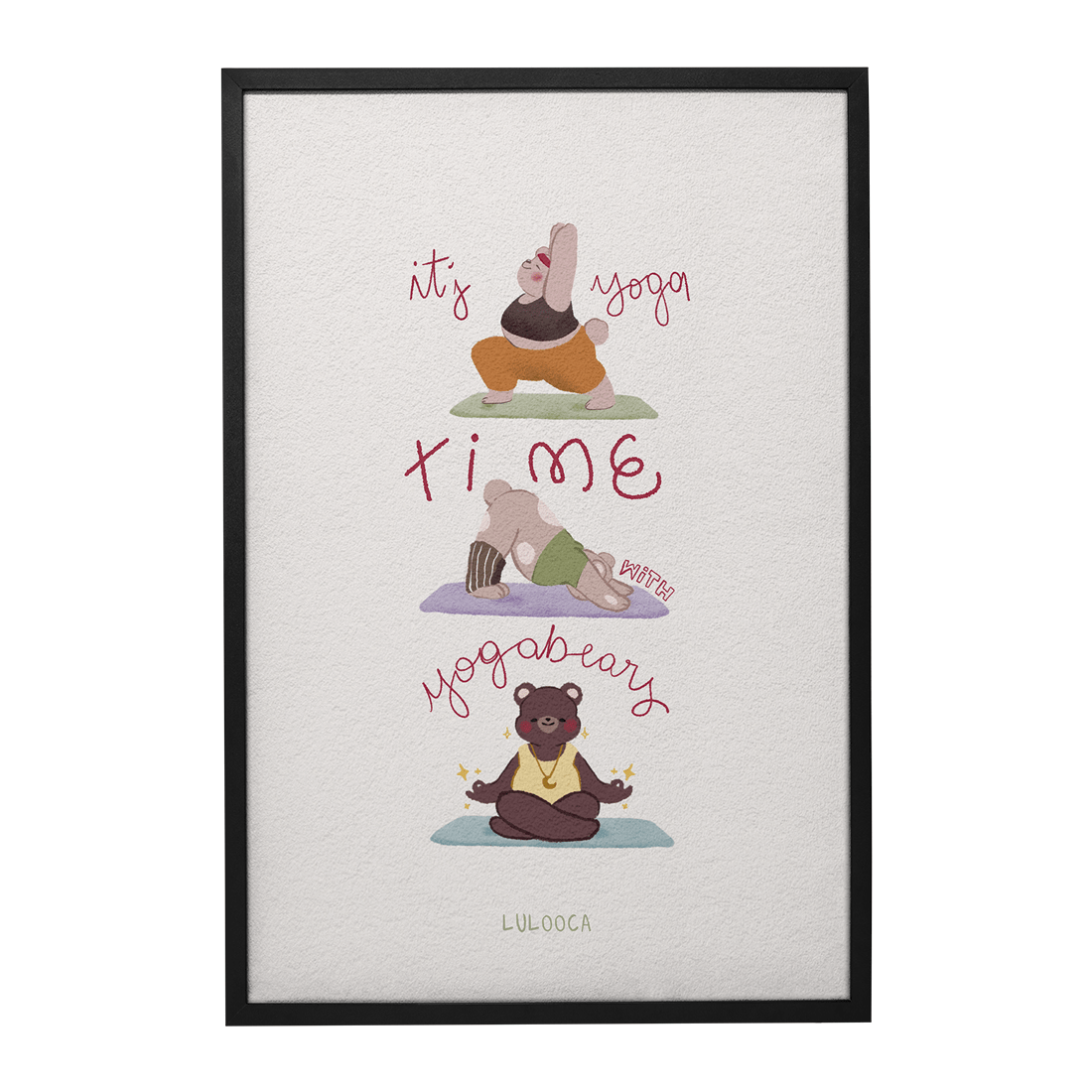 Quadro Decorativo Yoga Bears | Luana Gurgel - Meu Rodapé