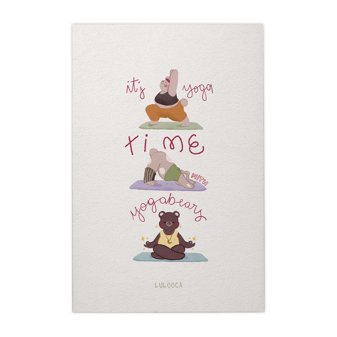 Quadro Decorativo Yoga Bears | Luana Gurgel - Meu Rodapé