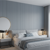 Painel Ripado Autocolante de EVA Branco | Linha SLIM