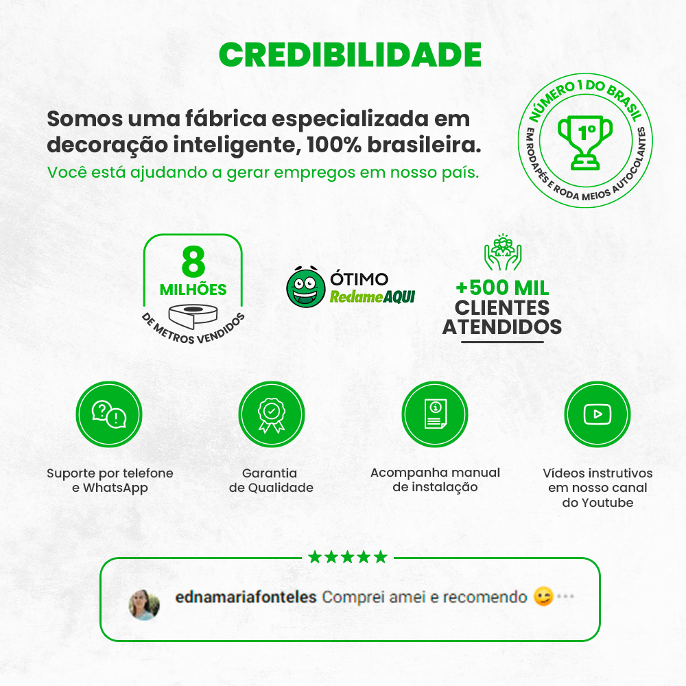 Rodapé de Poliestireno Frisado | Barra de 2 metros - Meu Rodapé